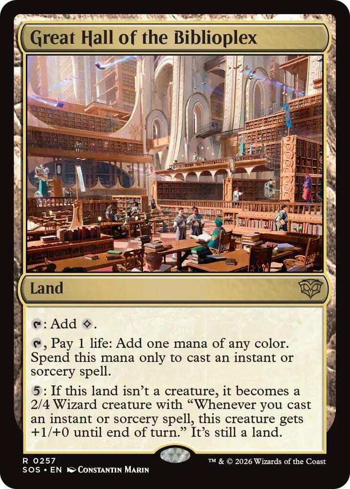 Great Hall of the Biblioplex 257 (Secrets of Strixhaven)  - Foil | Good Games Morley