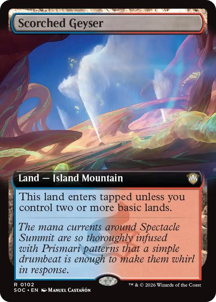 Scorched Geyser 102 (Commander: Secrets of Strixhaven)  - Extended Art | Good Games Morley