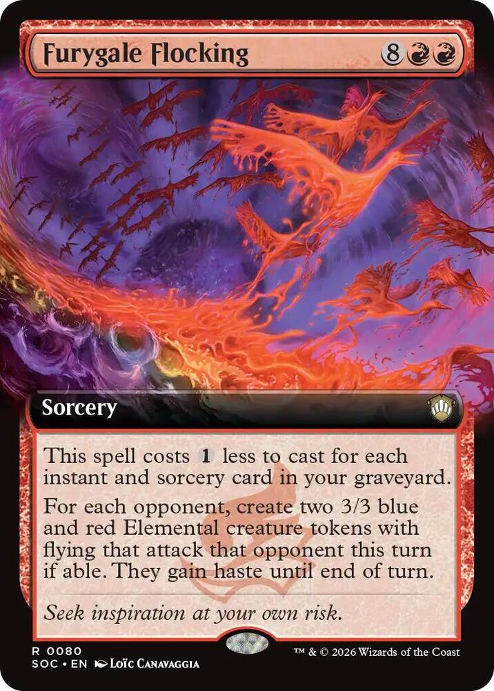 Furygale Flocking 80 (Commander: Secrets of Strixhaven)  - Extended Art | Good Games Morley