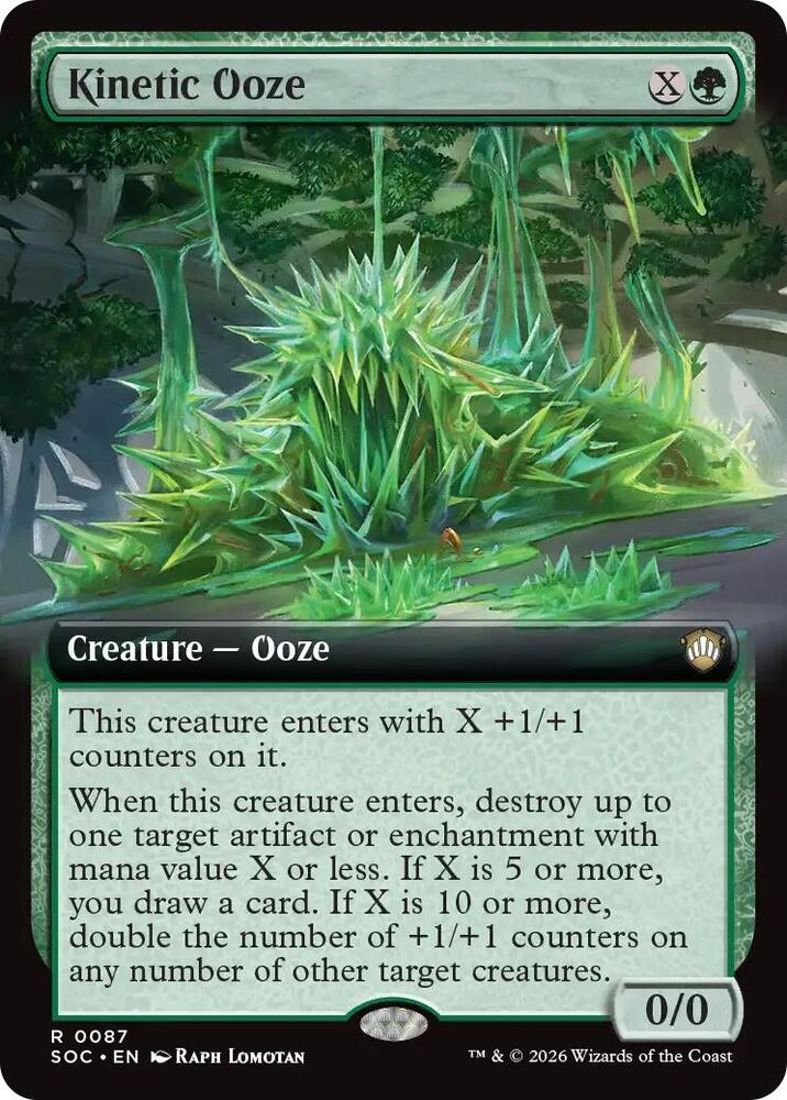 Kinetic Ooze 87 (Commander: Secrets of Strixhaven)  - Extended Art | Good Games Morley