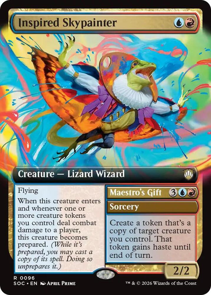 Inspired Skypainter // Maestro's Gift 96 (Commander: Secrets of Strixhaven)  - Extended Art | Good Games Morley