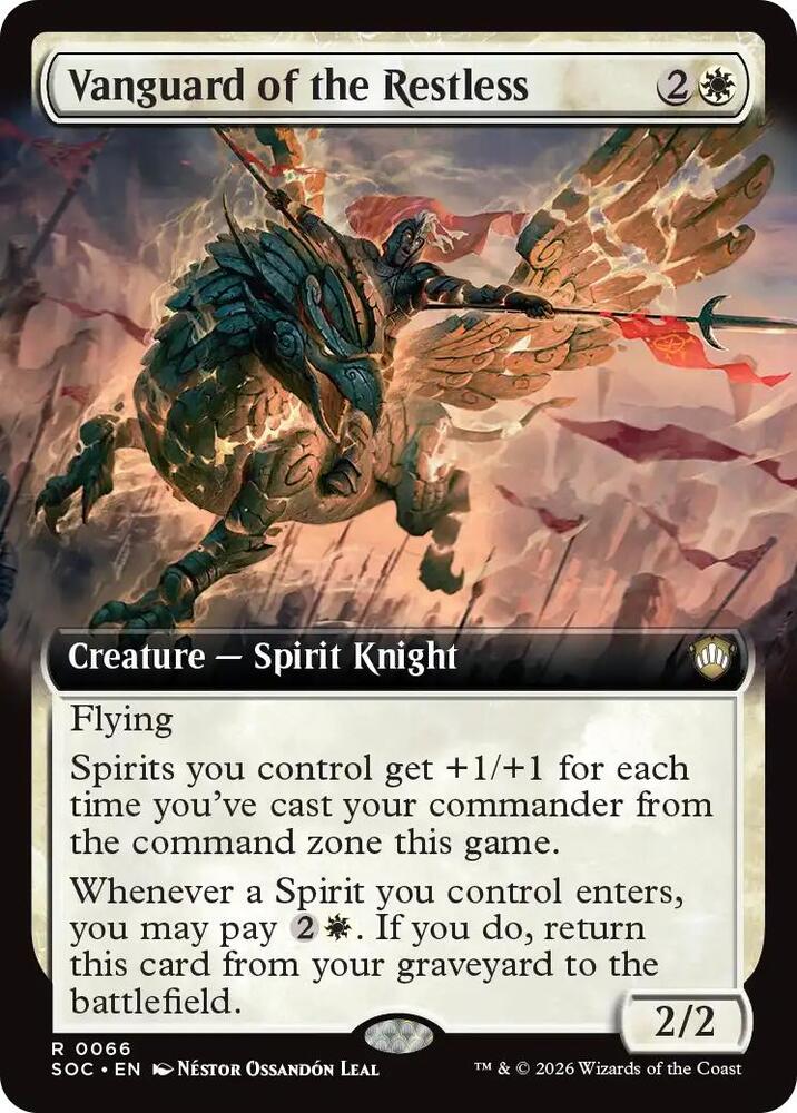 Vanguard of the Restless 66 (Commander: Secrets of Strixhaven)  - Extended Art | Good Games Morley