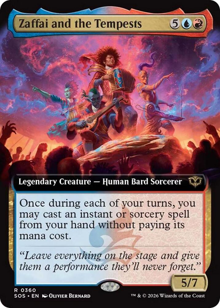 Zaffai and the Tempests 360 (Secrets of Strixhaven)  - Extended Art Foil | Good Games Morley