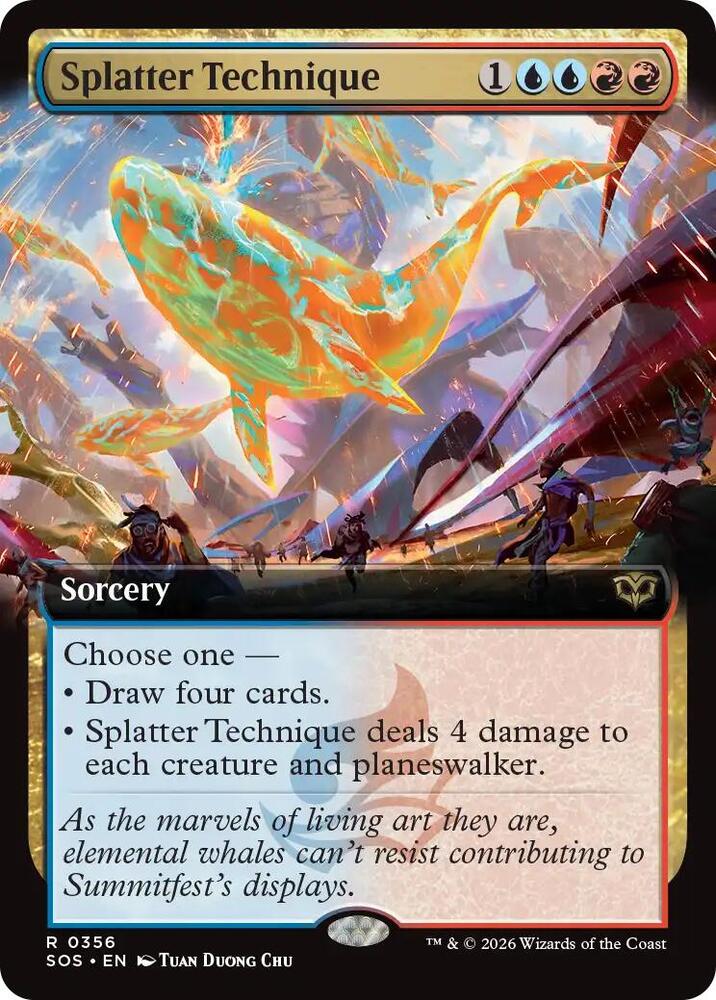 Splatter Technique 356 (Secrets of Strixhaven)  - Extended Art Foil | Good Games Morley
