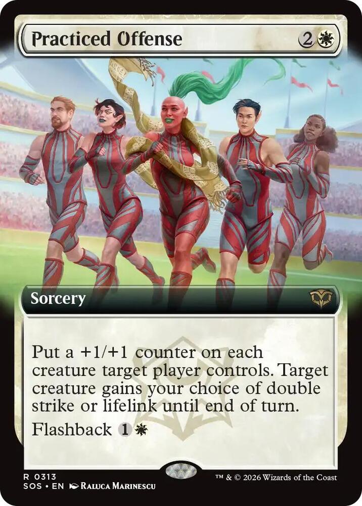 Practiced Offense 313 (Secrets of Strixhaven)  - Extended Art | Good Games Morley