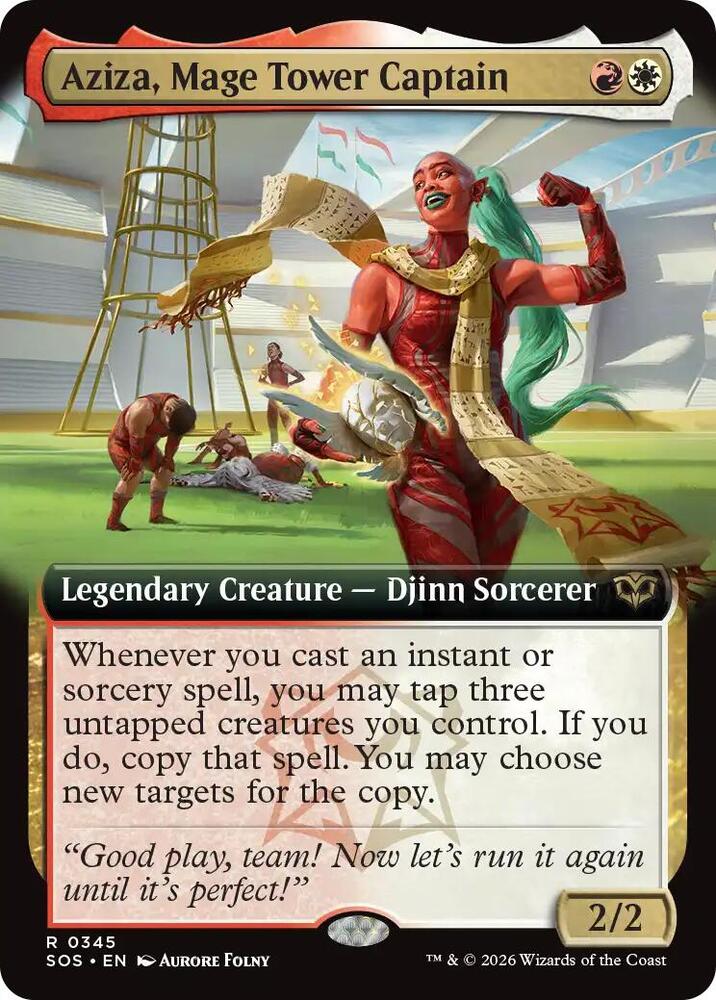 Aziza, Mage Tower Captain 345 (Secrets of Strixhaven)  - Extended Art | Good Games Morley