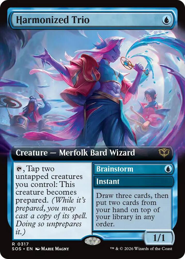 Harmonized Trio // Brainstorm 317 (Secrets of Strixhaven)  - Extended Art | Good Games Morley