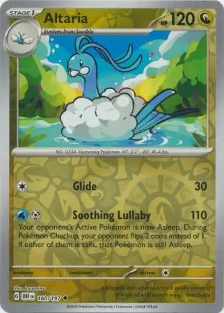 Altaria 160/197 (SV03: Obsidian Flames)  - Reverse Holofoil | Good Games Morley