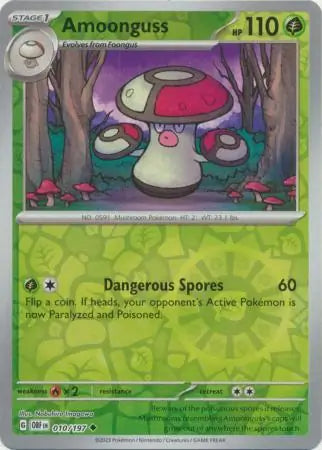 Amoonguss 010/197 (SV03: Obsidian Flames)  - Reverse Holofoil | Good Games Morley