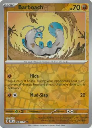 Barboach 108/197 (SV03: Obsidian Flames)  - Reverse Holofoil | Good Games Morley