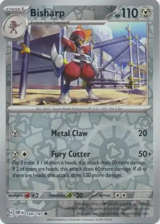 Bisharp 149/197 (SV03: Obsidian Flames)  - Reverse Holofoil | Good Games Morley