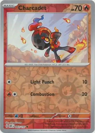Charcadet 043/197 (SV03: Obsidian Flames)  - Reverse Holofoil | Good Games Morley