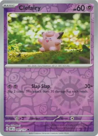 Clefairy 081/197 (SV03: Obsidian Flames)  - Reverse Holofoil | Good Games Morley