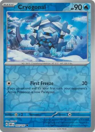 Cryogonal 055/197 (SV03: Obsidian Flames)  - Reverse Holofoil | Good Games Morley