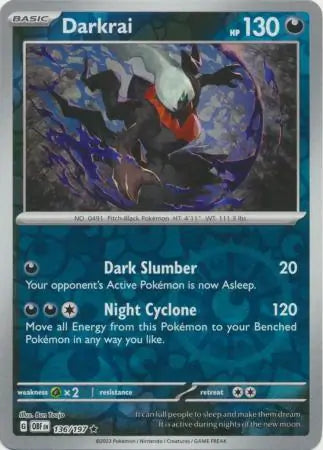 Darkrai 136/197 (SV03: Obsidian Flames)  - Reverse Holofoil | Good Games Morley