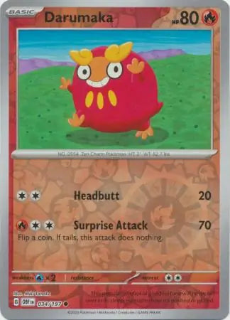 Darumaka 034/197 (SV03: Obsidian Flames)  - Reverse Holofoil | Good Games Morley