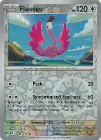 Flamigo 185/197 (SV03: Obsidian Flames)  - Reverse Holofoil | Good Games Morley