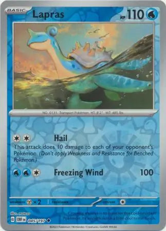 Lapras 045/197 (SV03: Obsidian Flames)  - Reverse Holofoil | Good Games Morley