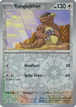 Kangaskhan 165/197 (SV03: Obsidian Flames)  - Reverse Holofoil | Good Games Morley