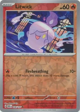 Litwick 036/197 (SV03: Obsidian Flames)  - Reverse Holofoil | Good Games Morley