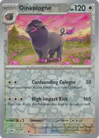 Oinkologne 183/197 (SV03: Obsidian Flames)  - Reverse Holofoil | Good Games Morley