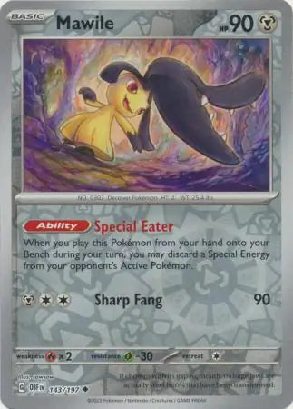 Mawile 143/197 (SV03: Obsidian Flames)  - Reverse Holofoil | Good Games Morley