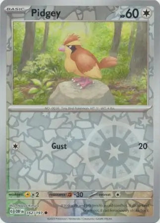 Pidgey 162/197 (SV03: Obsidian Flames)  - Reverse Holofoil | Good Games Morley