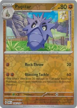 Pupitar 106/197 (SV03: Obsidian Flames)  - Reverse Holofoil | Good Games Morley
