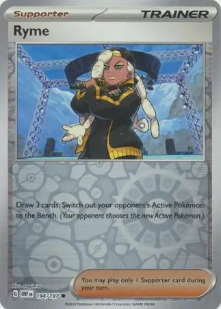 Ryme 194/197 (SV03: Obsidian Flames)  - Reverse Holofoil | Good Games Morley