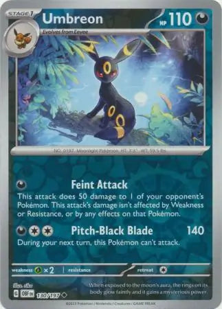 Umbreon 130/197 (SV03: Obsidian Flames)  - Reverse Holofoil | Good Games Morley