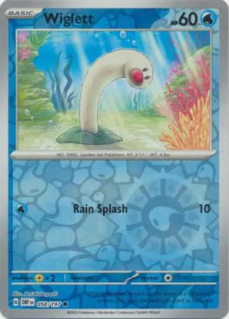 Wiglett 058/197 (SV03: Obsidian Flames)  - Reverse Holofoil | Good Games Morley