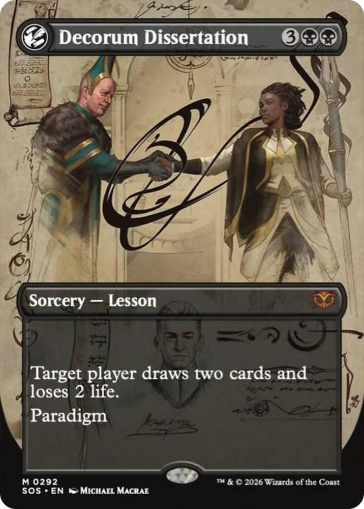 Decorum Dissertation 292 (Secrets of Strixhaven)  - Borderless Foil | Good Games Morley