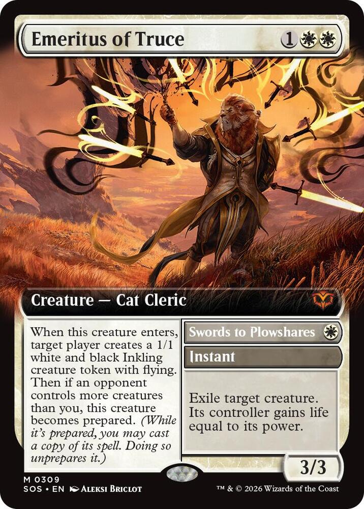 Emeritus of Truce Extended Art 309 (Secrets of Strixhaven)  - Extended Art Foil | Good Games Morley