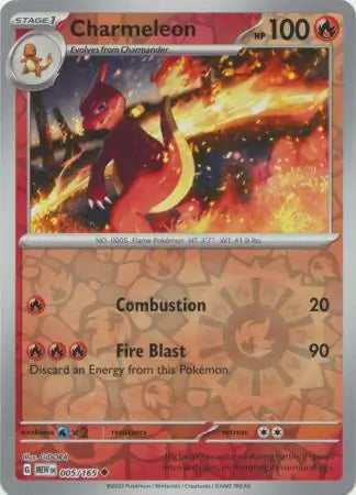 Charmeleon 005/165 (SV: Scarlet & Violet 151)  - Reverse Holofoil | Good Games Morley
