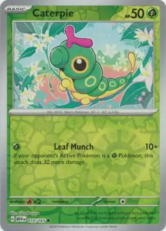 Caterpie 010/165 (SV: Scarlet & Violet 151)  - Reverse Holofoil | Good Games Morley
