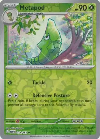 Metapod 011/165 (SV: Scarlet & Violet 151)  - Reverse Holofoil | Good Games Morley