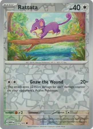 Rattata 019/165 (SV: Scarlet & Violet 151)  - Reverse Holofoil | Good Games Morley