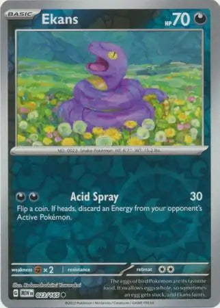 Ekans 023/165 (SV: Scarlet & Violet 151)  - Reverse Holofoil | Good Games Morley