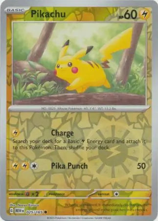 Pikachu 025/165 (SV: Scarlet & Violet 151)  - Reverse Holofoil | Good Games Morley