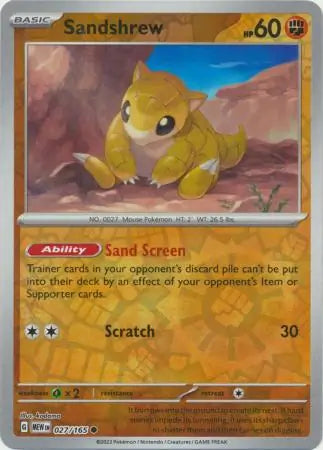 Sandshrew 027/165 (SV: Scarlet & Violet 151)  - Reverse Holofoil | Good Games Morley