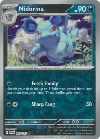Nidorina 030/165 (SV: Scarlet & Violet 151)  - Reverse Holofoil | Good Games Morley