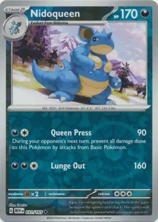 Nidoqueen 031/165 (SV: Scarlet & Violet 151)  - Reverse Holofoil | Good Games Morley