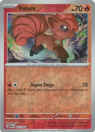 Vulpix 037/165 (SV: Scarlet & Violet 151)  - Reverse Holofoil | Good Games Morley