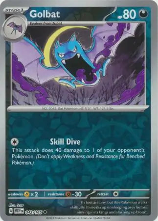 Golbat 042/165 (SV: Scarlet & Violet 151)  - Reverse Holofoil | Good Games Morley