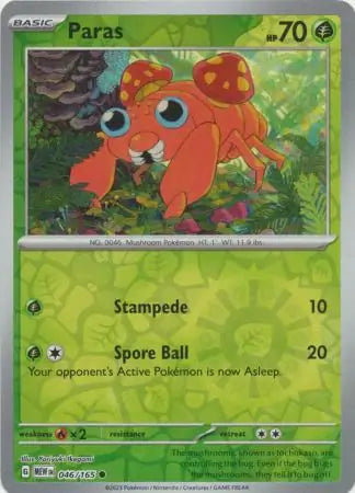 Paras 046/165 (SV: Scarlet & Violet 151)  - Reverse Holofoil | Good Games Morley