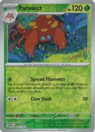 Parasect 047/165 (SV: Scarlet & Violet 151)  - Reverse Holofoil | Good Games Morley
