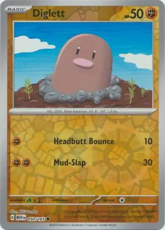 Diglett 050/165 (SV: Scarlet & Violet 151)  - Reverse Holofoil | Good Games Morley