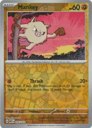 Mankey 056/165 (SV: Scarlet & Violet 151)  - Reverse Holofoil | Good Games Morley