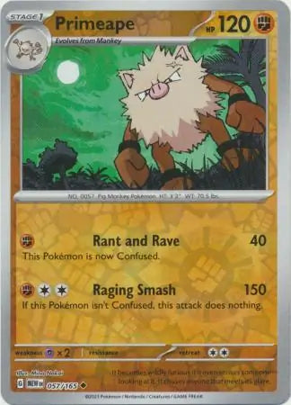 Primeape 057/165 (SV: Scarlet & Violet 151)  - Reverse Holofoil | Good Games Morley