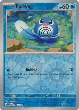 Poliwag 060/165 (SV: Scarlet & Violet 151)  - Reverse Holofoil | Good Games Morley